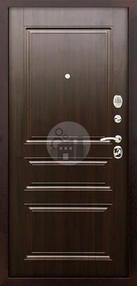 входная металлическая дверь с порошковым покрытием и мдф коричневого цвета - внутренняя часть двери ДВ-1679