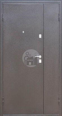 двустворчатая стальная дверь в частный дом, порошковое покрытие, внутри мдф-ДВ-754