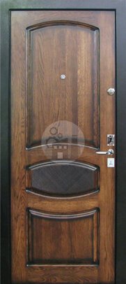 стальная дверь в квартиру на заказ, порошок и массив дерева - внутренняя часть двери ДВ-830