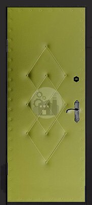 входная дверь без глазка, отделка винилискожа и нитроэмаль-ДВ-148
